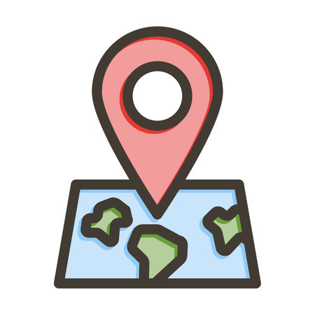 Asia Thick Line Filled Colors For Personal And Commercial Use.のイラスト素材