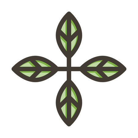 Basil Thick Line Filled Colors For Personal And Commercial Use.のイラスト素材