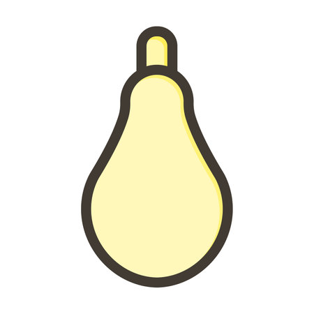 Yellow Squash Thick Line Filled Colors For Personal And Commercial Use.のイラスト素材