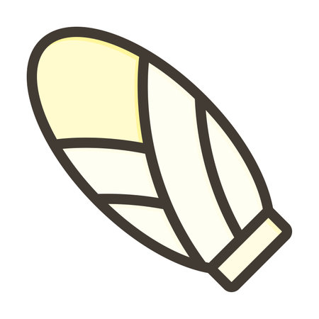 Endive Thick Line Filled Colors For Personal And Commercial Use.のイラスト素材