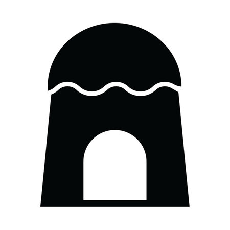 Hut Vector Glyph Icon For Personal And Commercial Use.
