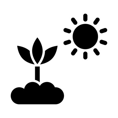 Photosynthesis Vector Glyph Icon For Personal And Commercial Use.のイラスト素材