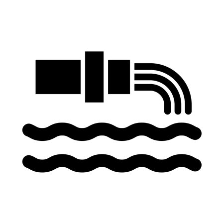 Water Pollution Vector Glyph Icon For Personal And Commercial Use.のイラスト素材