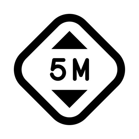 Height Vector Glyph Icon For Personal And Commercial Use.のイラスト素材