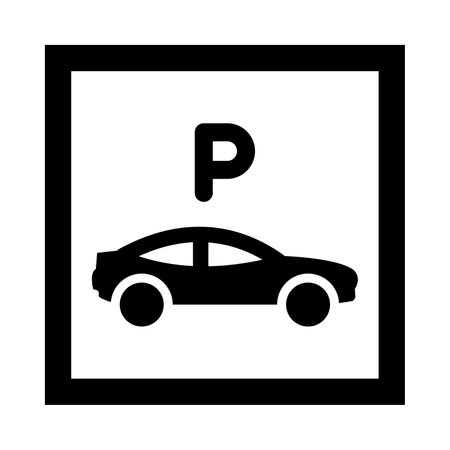 Parking Vector Glyph Icon For Personal And Commercial Use.のイラスト素材