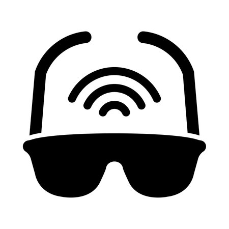 Smart Glasses Vector Glyph Icon For Personal And Commercial Use.のイラスト素材