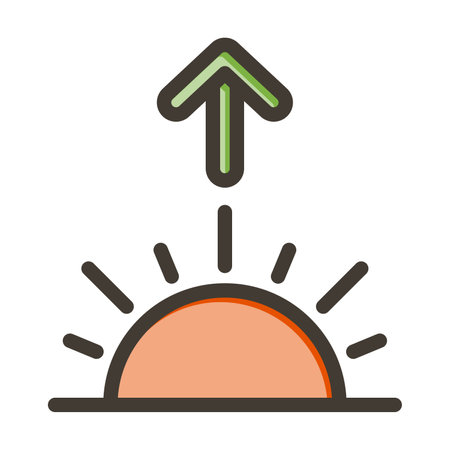 Sun Set Thick Line Filled Colors For Personal And Commercial Use.のイラスト素材