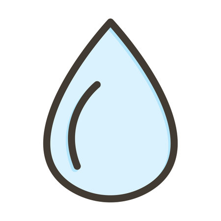 Drop Thick Line Filled Colors For Personal And Commercial Use.のイラスト素材