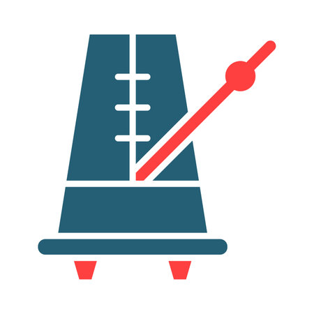 Metronome Glyph Two Color Icon For Personal And Commercial Use.のイラスト素材