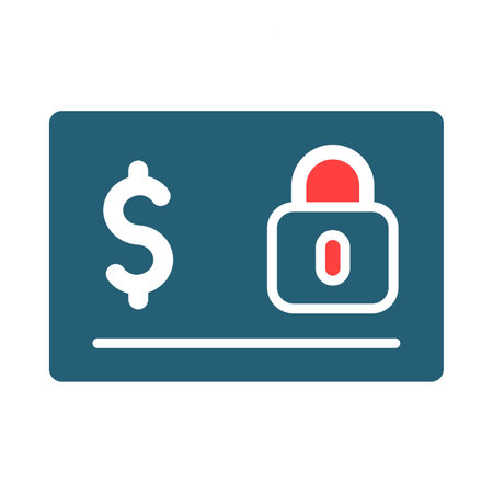Secure Payment Glyph Two Color Icon For Personal And Commercial Use.のイラスト素材