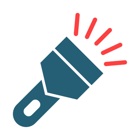 Flashlight Glyph Two Color Icon For Personal And Commercial Use.