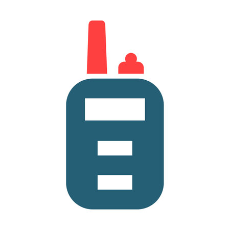 Walkie Talkie Glyph Two Color Icon For Personal And Commercial Use.のイラスト素材