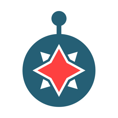 Compass Glyph Two Color Icon For Personal And Commercial Use.のイラスト素材