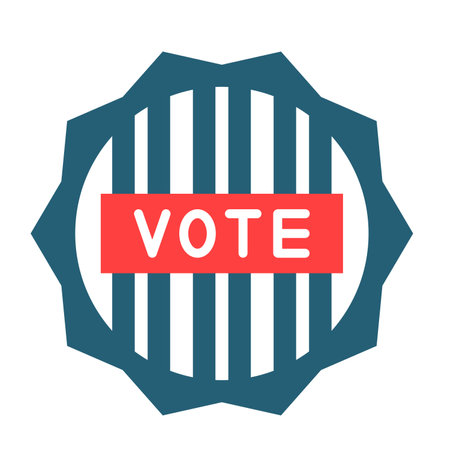 Vote Badge Glyph Two Color Icon For Personal And Commercial Use.のイラスト素材