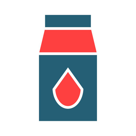 Milk Glyph Two Color Icon For Personal And Commercial Use.のイラスト素材