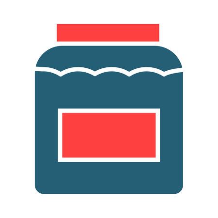 Honey Jar Glyph Two Color Icon For Personal And Commercial Use.のイラスト素材