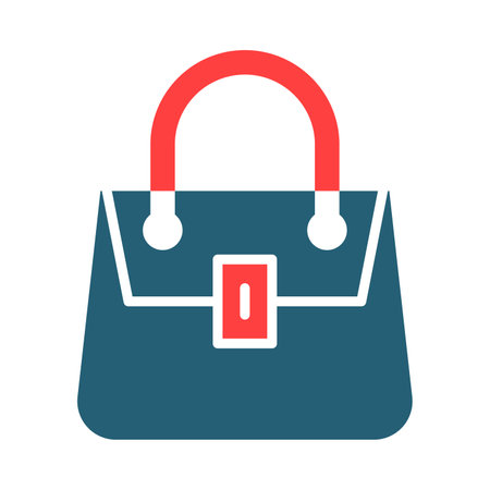Purse Glyph Two Color Icon For Personal And Commercial Use.のイラスト素材