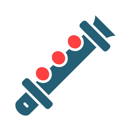 Flute Glyph Two Color Icon For Personal And Commercial Use.のイラスト素材