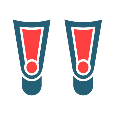 Fins Glyph Two Color Icon For Personal And Commercial Use.のイラスト素材