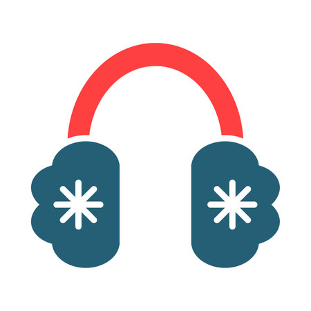 Earmuff Glyph Two Color Icon For Personal And Commercial Use.のイラスト素材