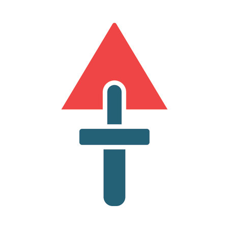 Plastering Trowel Glyph Two Color Icon For Personal And Commercial Use.のイラスト素材