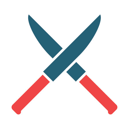 Knives Glyph Two Color Icon For Personal And Commercial Use.のイラスト素材
