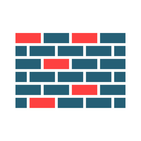 Brickwall Glyph Two Color Icon For Personal And Commercial Use.のイラスト素材