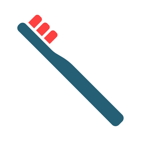 Toothbrush Glyph Two Color Icon For Personal And Commercial Use.のイラスト素材