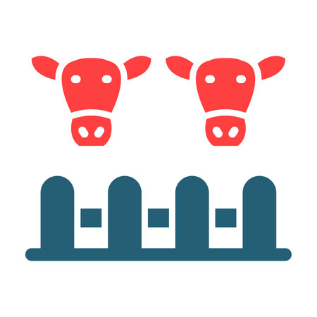 Livestock Farming Glyph Two Color Icon For Personal And Commercial Use.のイラスト素材