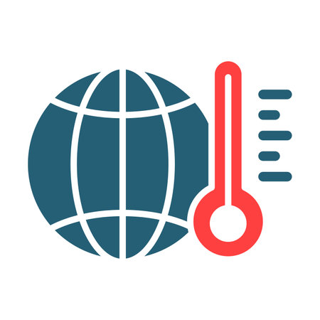 Climate Change Glyph Two Color Icon For Personal And Commercial Use.のイラスト素材