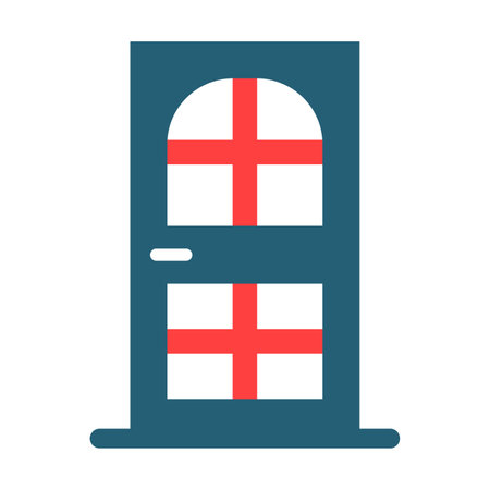 Door Glyph Two Color Icon For Personal And Commercial Use.のイラスト素材