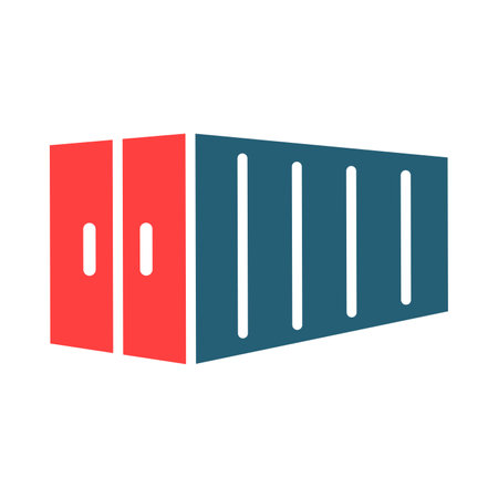 Container Glyph Two Color Icon For Personal And Commercial Use.のイラスト素材