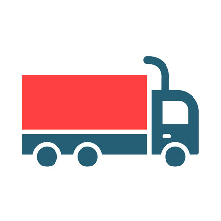Truck Glyph Two Color Icon For Personal And Commercial Use.のイラスト素材