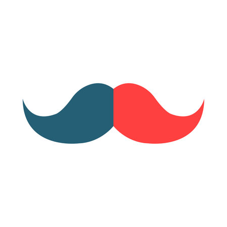 Moustache Glyph Two Color Icon For Personal And Commercial Use.のイラスト素材