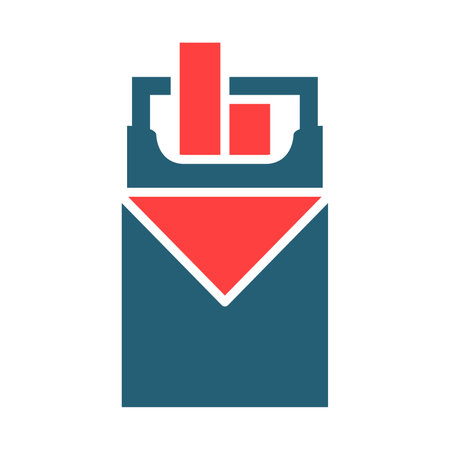 Cigarette Pack Glyph Two Color Icon For Personal And Commercial Use.のイラスト素材