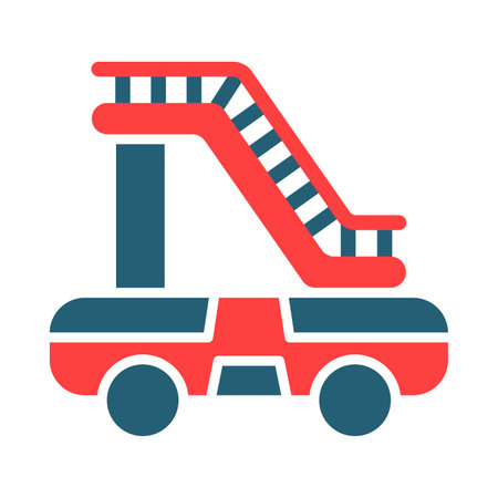Aircraft Stairs Glyph Two Color Icon For Personal And Commercial Use.のイラスト素材