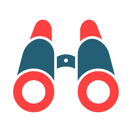Binoculars Glyph Two Color Icon For Personal And Commercial Use.のイラスト素材