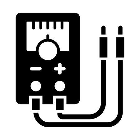 Voltmeter Vector Glyph Icon For Personal And Commercial Use.のイラスト素材