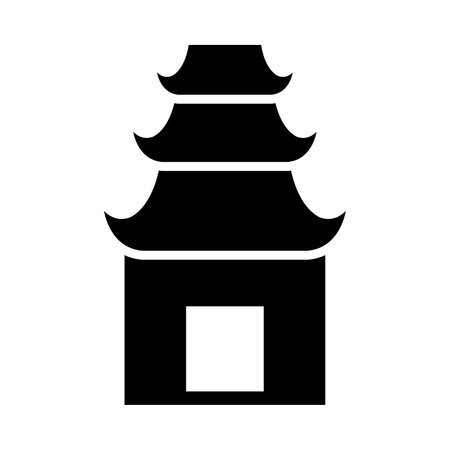 Temple Vector Glyph Icon For Personal And Commercial Use.のイラスト素材