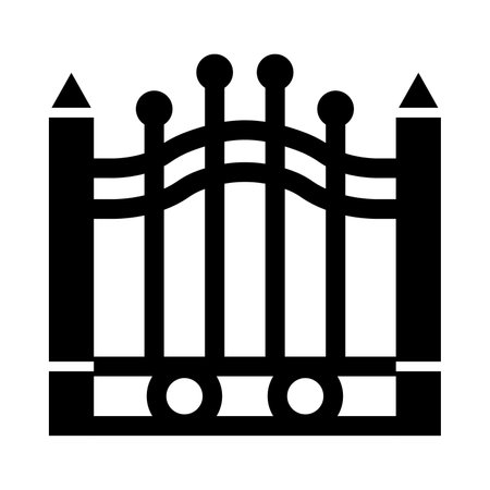 Gate Vector Glyph Icon For Personal And Commercial Use.のイラスト素材