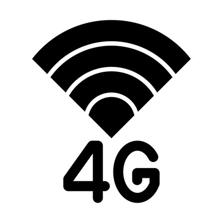 4G Vector Glyph Icon For Personal And Commercial Use.のイラスト素材