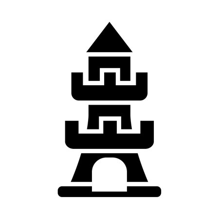 Tower Vector Glyph Icon For Personal And Commercial Use.のイラスト素材
