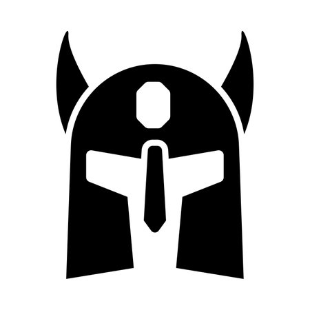 Helmet Vector Glyph Icon For Personal And Commercial Use.のイラスト素材