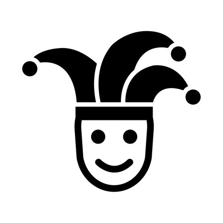Jester Vector Glyph Icon For Personal And Commercial Use.のイラスト素材