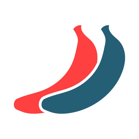 Bananas Glyph Two Color Icon For Personal And Commercial Use.のイラスト素材
