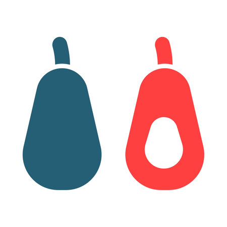 Avocados Glyph Two Color Icon For Personal And Commercial Use.のイラスト素材