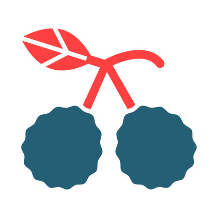 Kaffir Lime Glyph Two Color Icon For Personal And Commercial Use.のイラスト素材