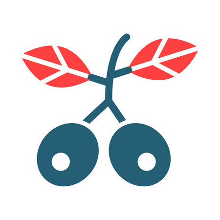 Blueberries Glyph Two Color Icon For Personal And Commercial Use.のイラスト素材