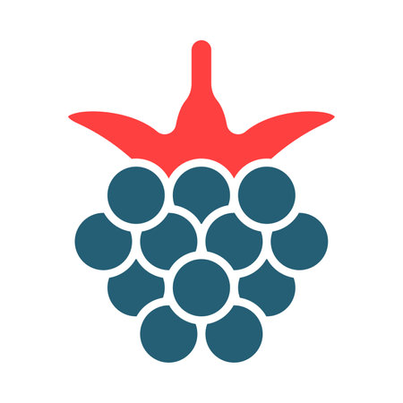 Blackberry Glyph Two Color Icon For Personal And Commercial Use.のイラスト素材