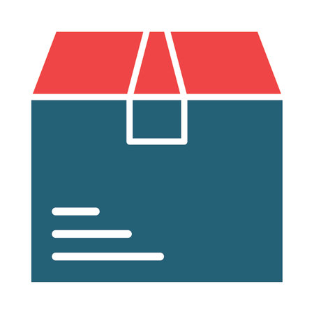 Cardboard Box Glyph Two Color Icon For Personal And Commercial Use.のイラスト素材